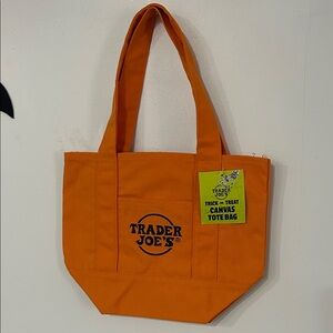 Trader Joe’s 2025 Trick or Treat Orange Canvas Tote Bag